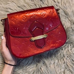 Red louis vuitton bag